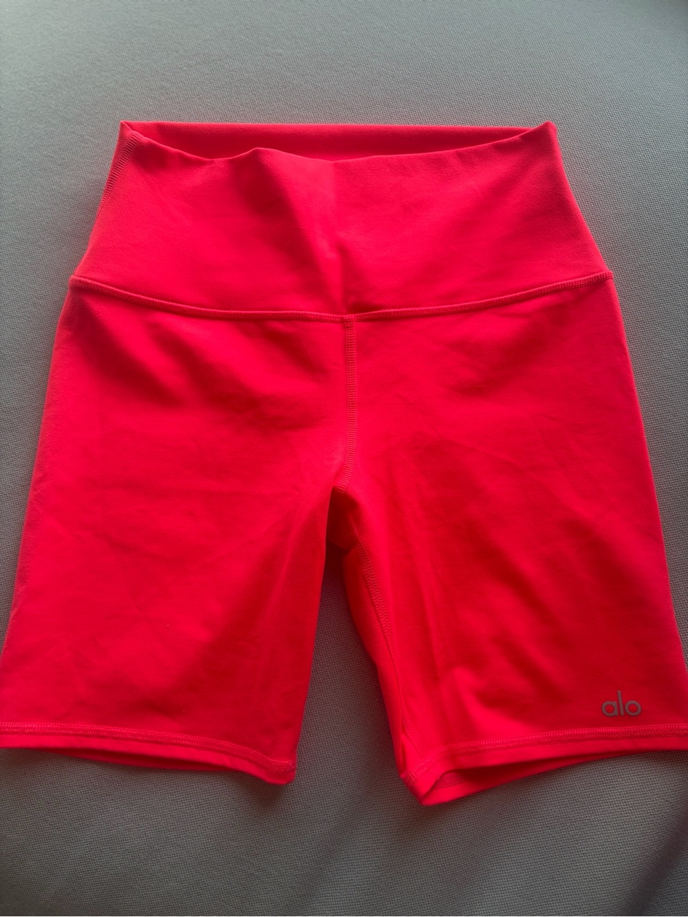 ALO Yoga High-Waist Bike Shorts in Bright Pink